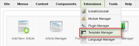 Select Template Manager