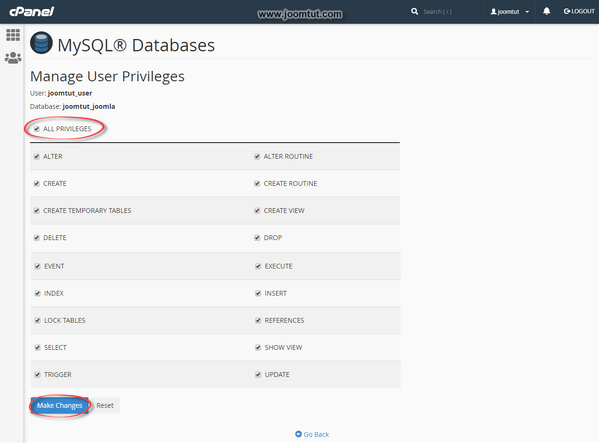 You need to manage MySQL user privileges