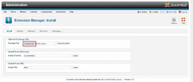 Extension Manager Install