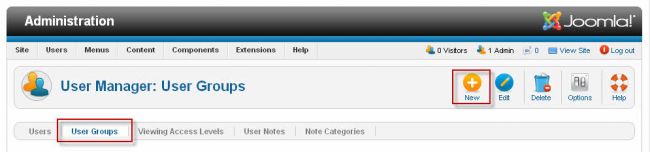 Add a new User Group