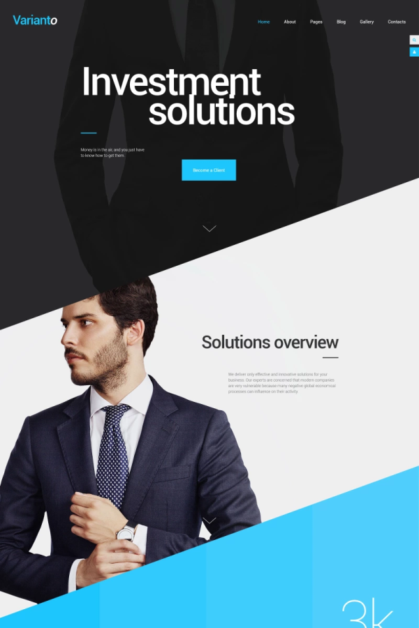 Varianto – Investment Solutions template