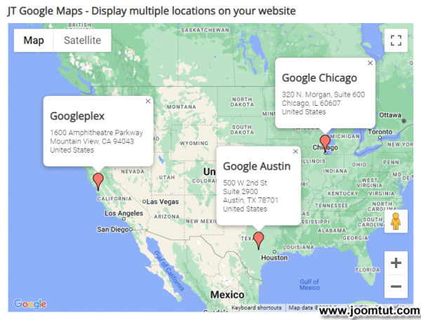 Module JT Google Maps multiple locations demo